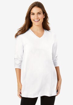 Perfect Long-Sleeve V-Neck Tunic