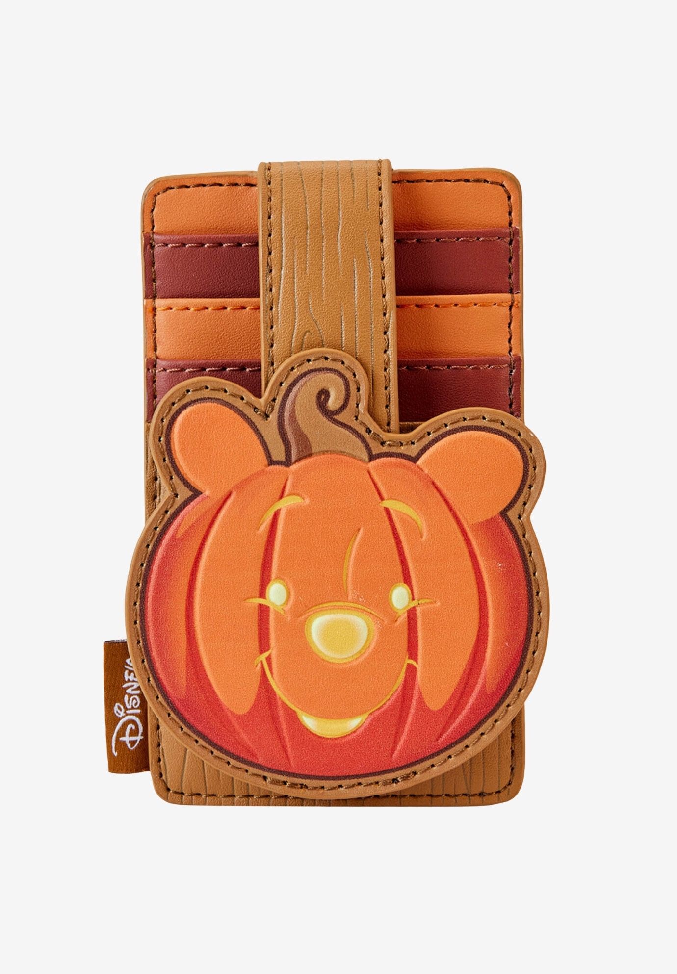 Loungefly X Disney Winnie The Pooh Pumpkin Card Holder Wallet, BLACK, hi-res image number 0