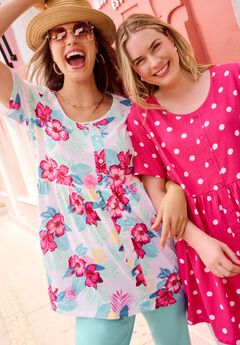 Short-Sleeve Empire Waist Tunic