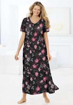 V-NECK SHORT SLEEVE MAXI LOUNGER