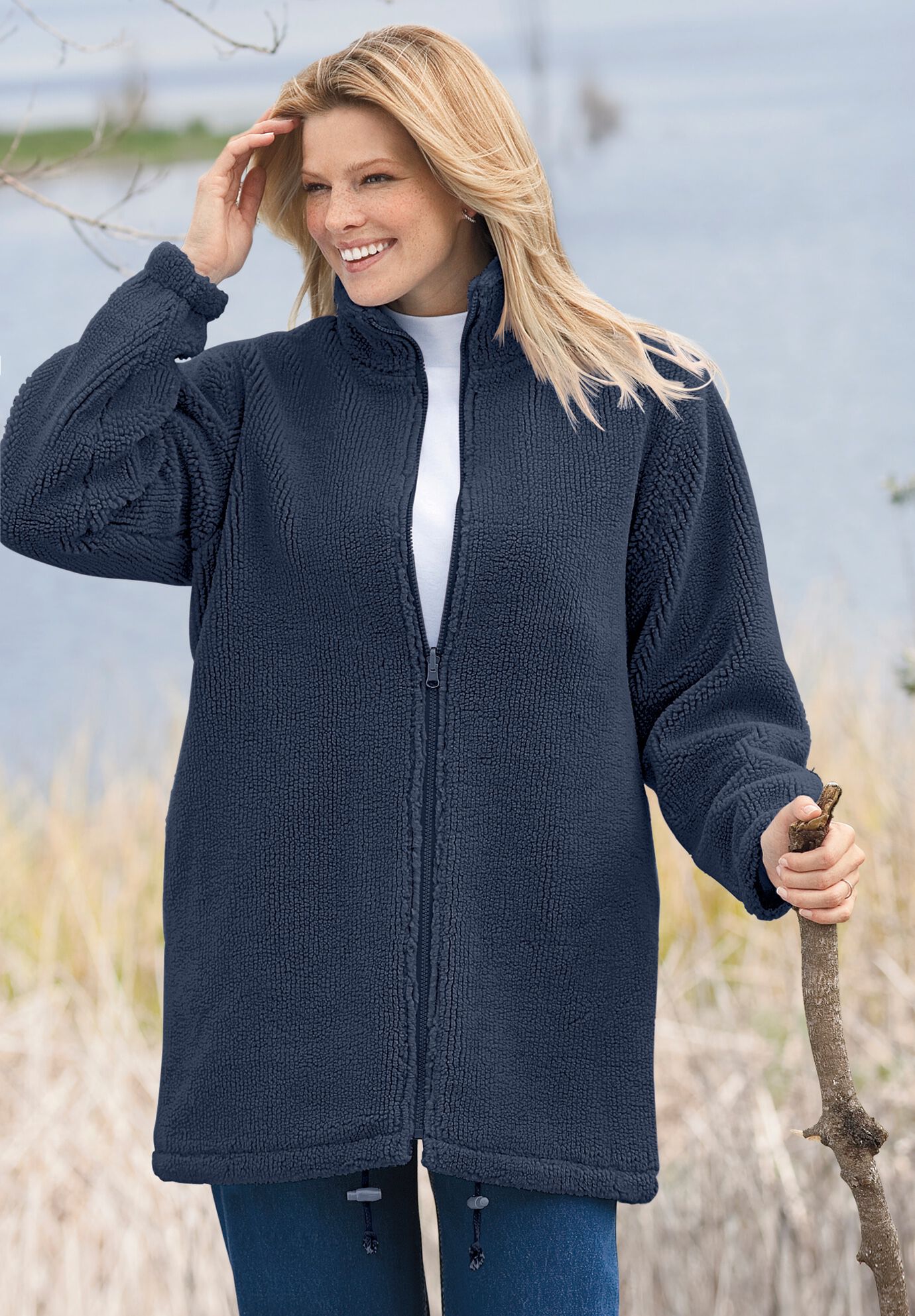 Women's berber fleece coat on sale