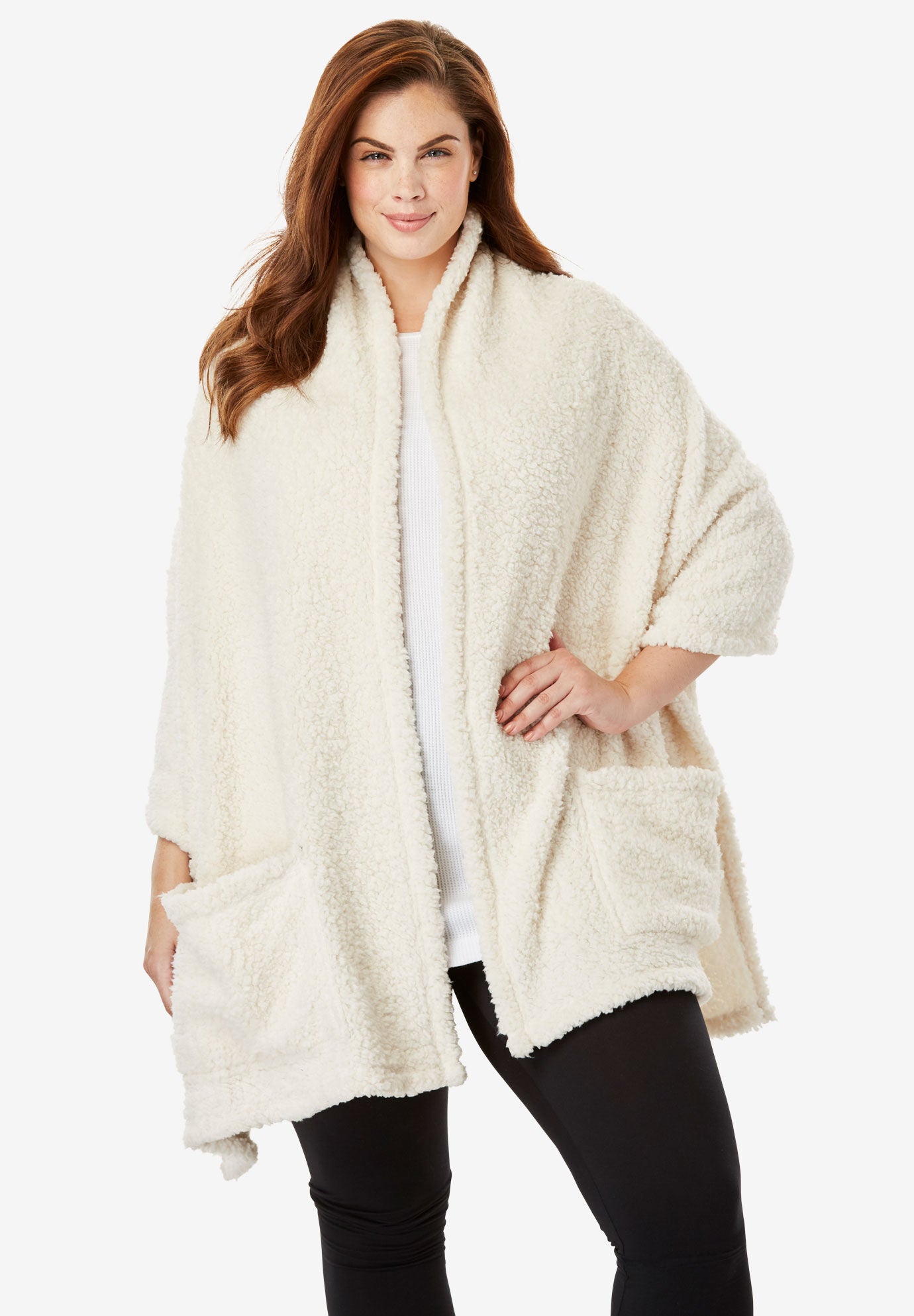 sherpa wrap coat