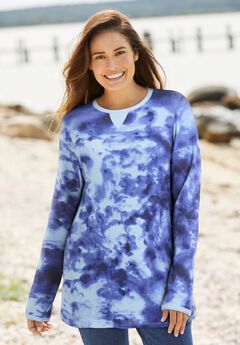 Long-Sleeve Crewneck Soft Waffle Knit Thermal Shirt
