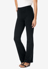 Bootcut Ponte Stretch Knit Pant, HEATHER CHARCOAL, hi-res image number null