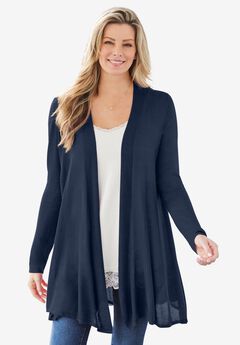 Lightweight Open Front Cardigan
