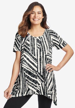 Textured Pointed Hem Tunic