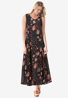 Sleeveless Crinkle Dress