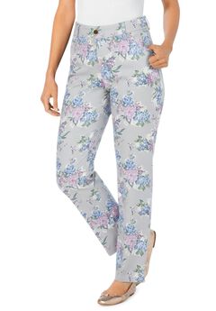 Straight-Leg Stretch Denim Five-Pocket Jeans