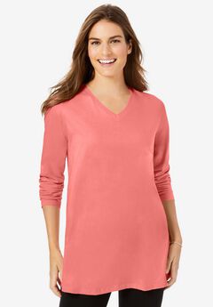 Perfect Long-Sleeve V-Neck Tunic