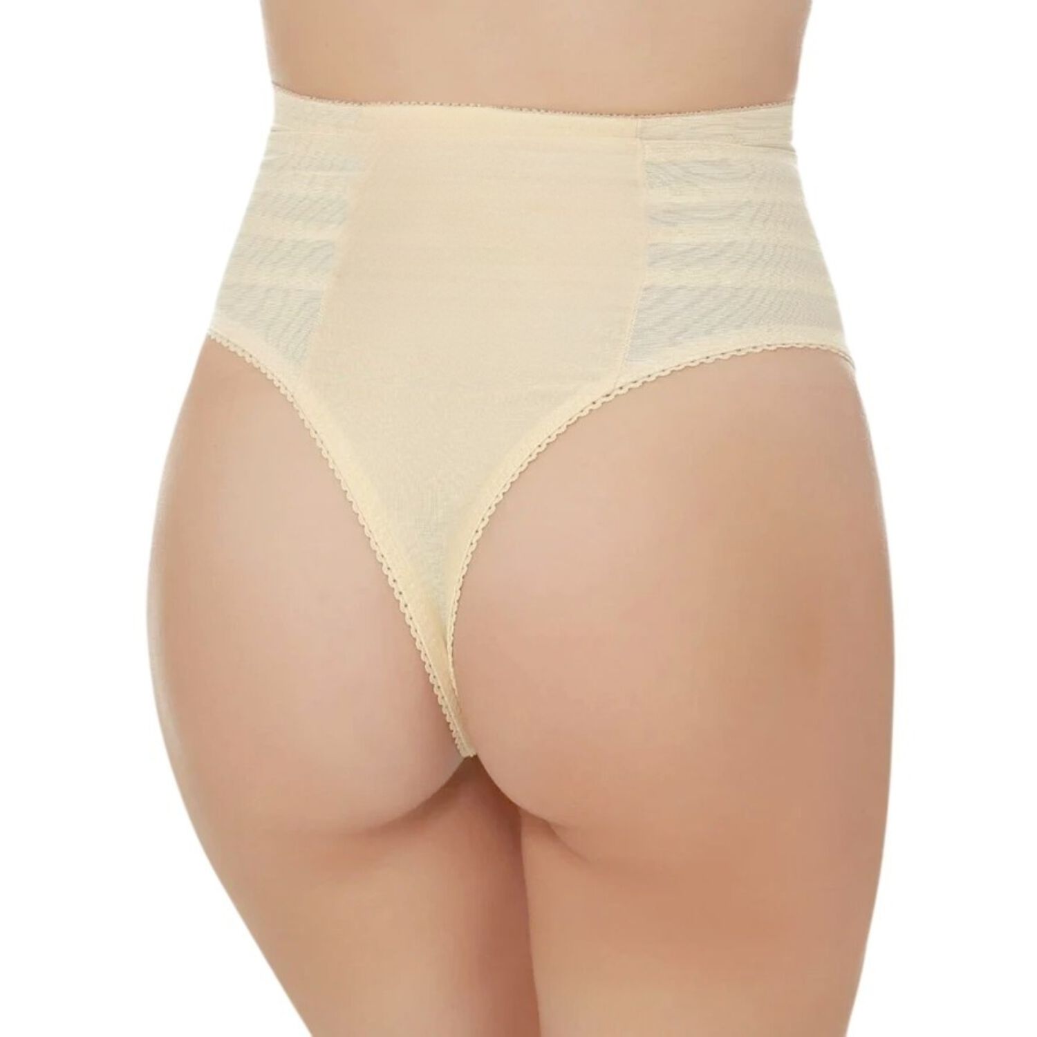 High Waist Firm Shaping Thong 900, BEIGE, on-hover image number 1