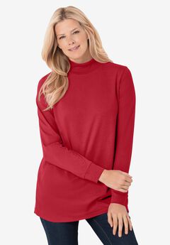 Perfect Long-Sleeve Mockneck Tee