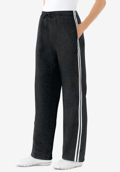 Better-Fleece Side-Stripe Pull-On Sweatpants