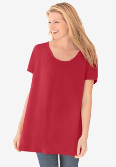 Plus Size Red Dressy Tops