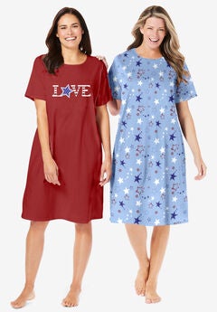 2-Pack Short-Sleeve Sleepshirt