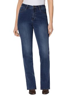 Straight-Leg Stretch Comfort Denim Five-Pocket Jeans