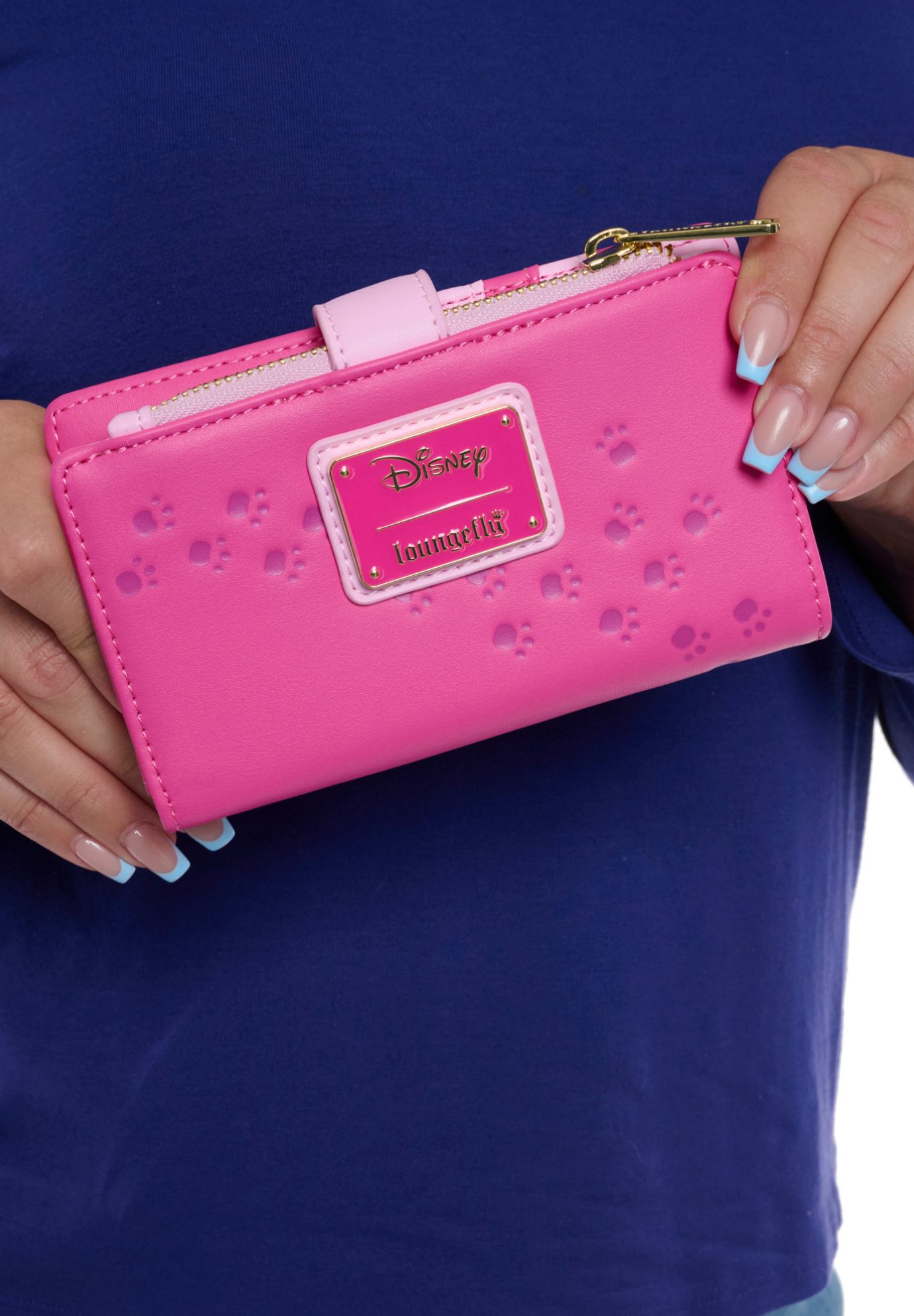 Loungefly x Disney Cheshire Cat Snap Wallet Alice in Wonderland Pink, PINK, alternate image number 5