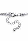Bali Style Red Crystal Charm 8" Bracelet in Silvertone, , on-hover image number null