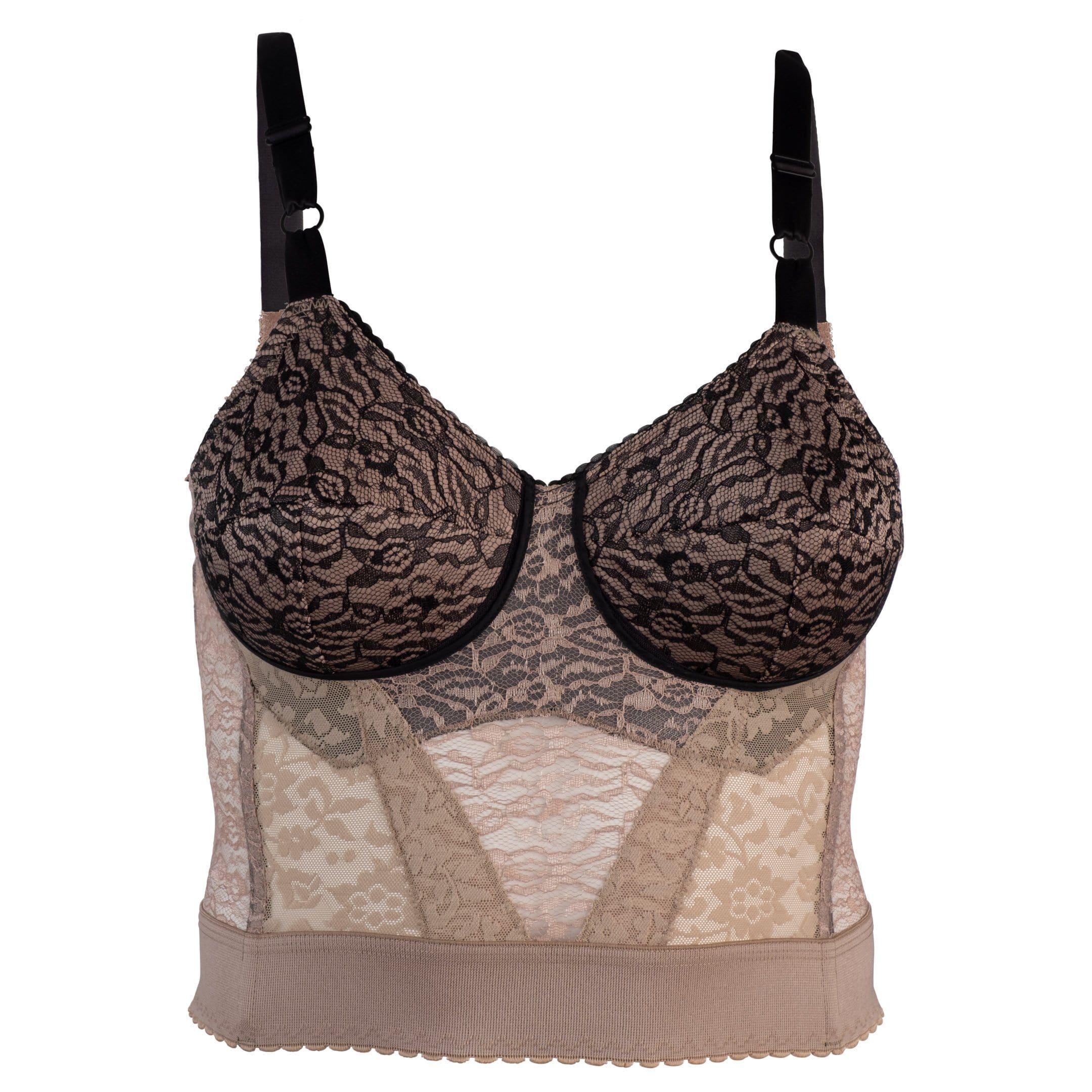 Expandable Cups Longline Bra, MOCHA, alternate image number 5