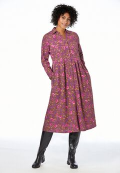 Snap-Front Thermal Shirtdress
