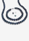 Silver Necklace, Bracelet and Earring Set, Cultured Freshwater Pearls, SILVER, hi-res image number null