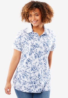 plus size polo shirts for women woman within