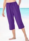 Taslon&reg; Capri Coverup Pant , MIRTILLA, hi-res image number null