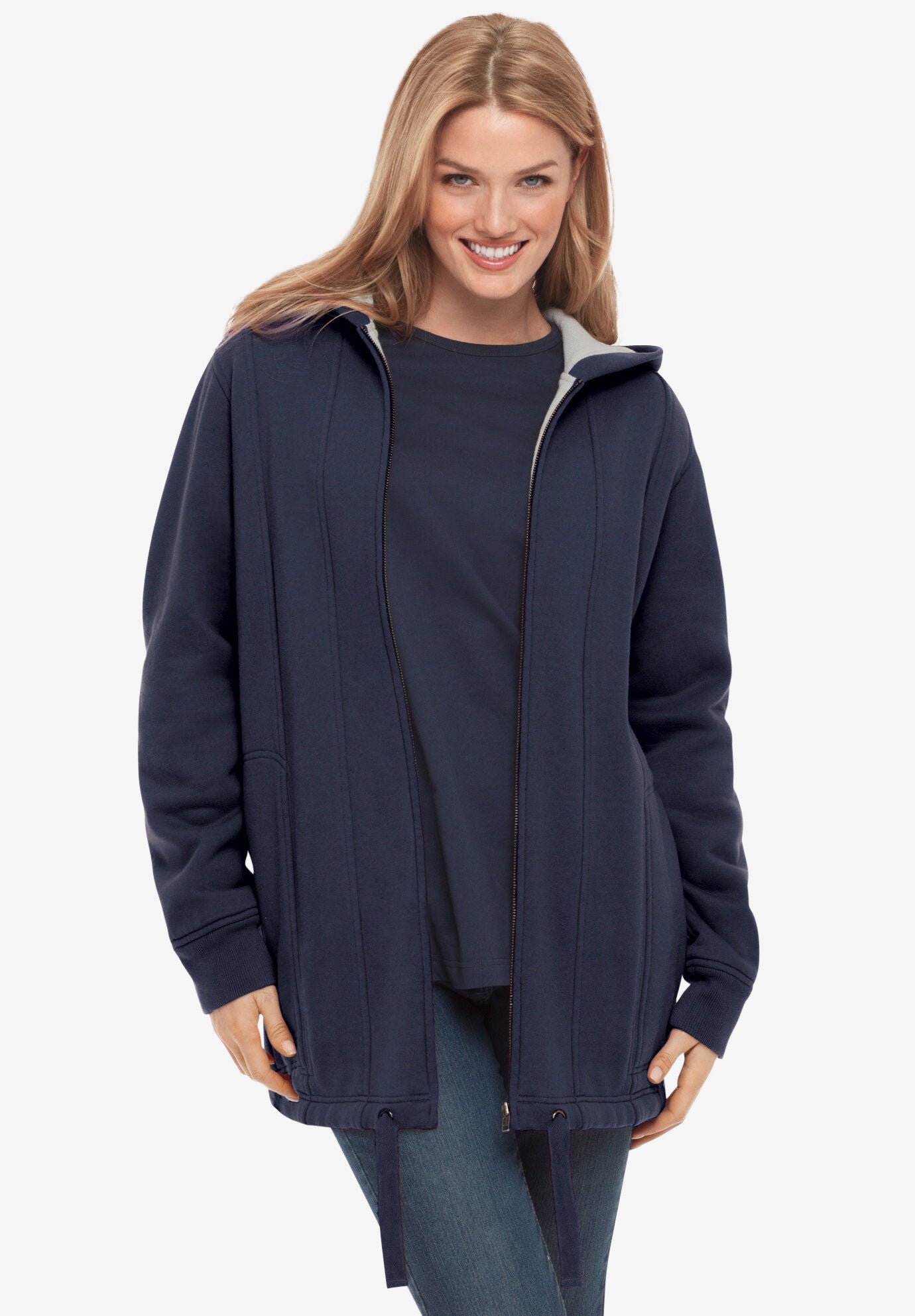 Women's thermal best sale lined hoodie