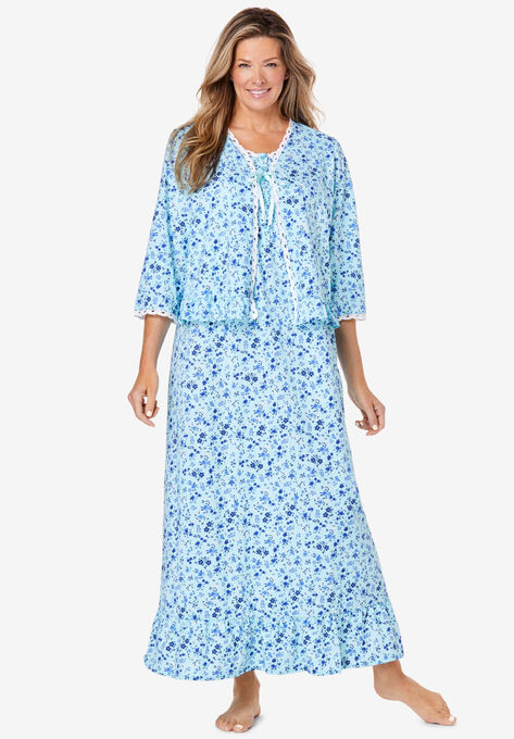 2-Piece Nightgown and Bed Jacket Set | Woman Within