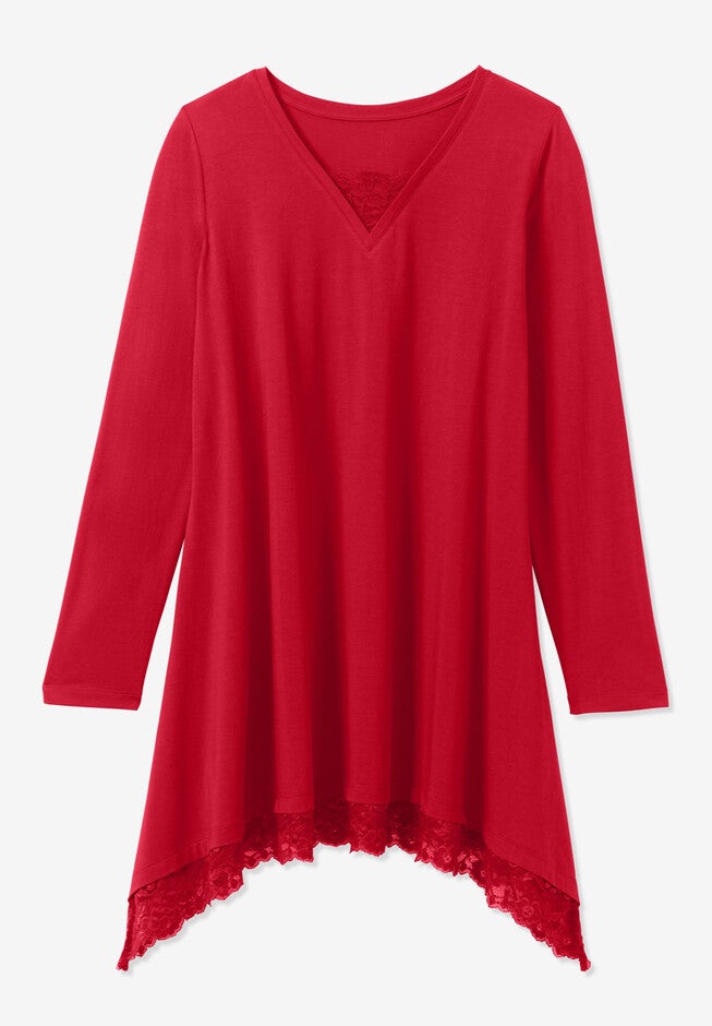 Sharkbite Lace Trim Tunic, , alternate image number null
