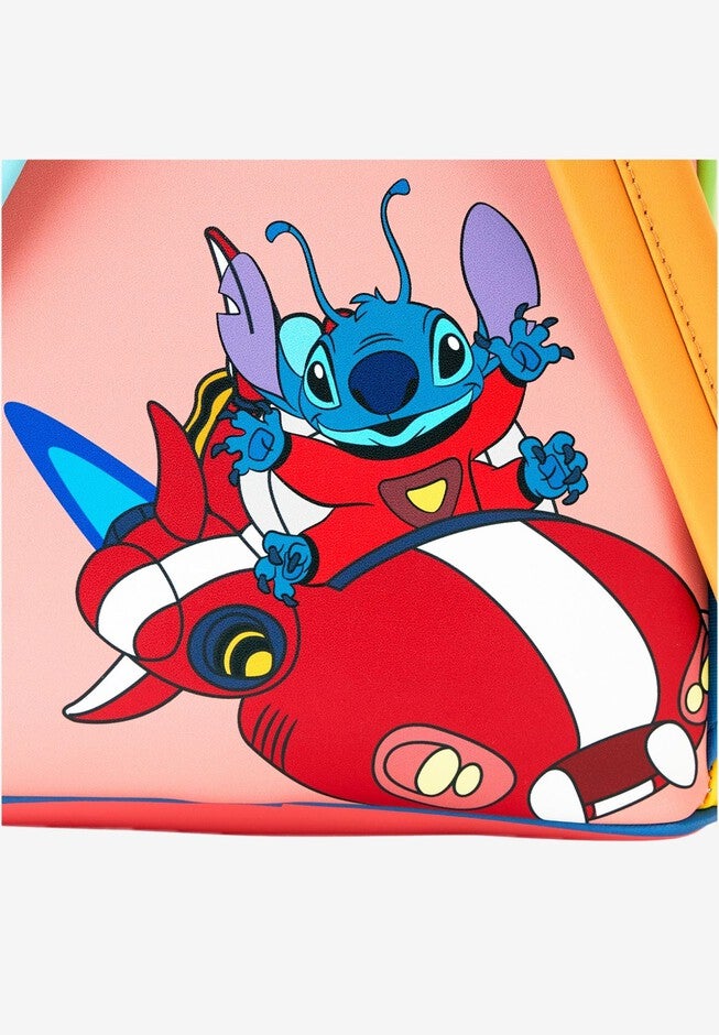 Loungefly x Disney Stitch Color Block Mini Backpack, BLUE, alternate image number 6