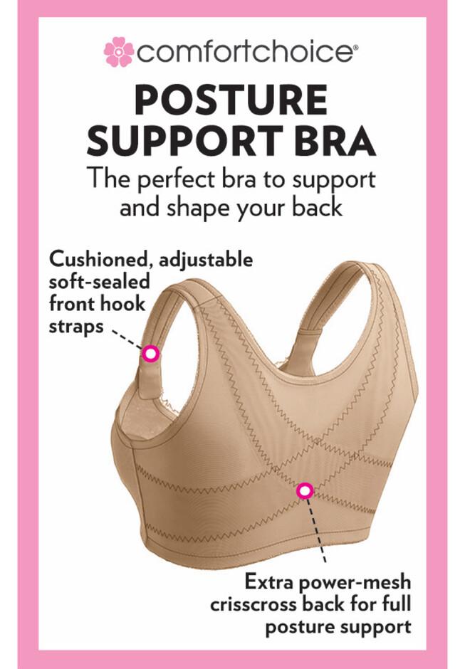 Women's Full Coverage Front Closure Bra Wire Free Back Support Posture  Shaper US
