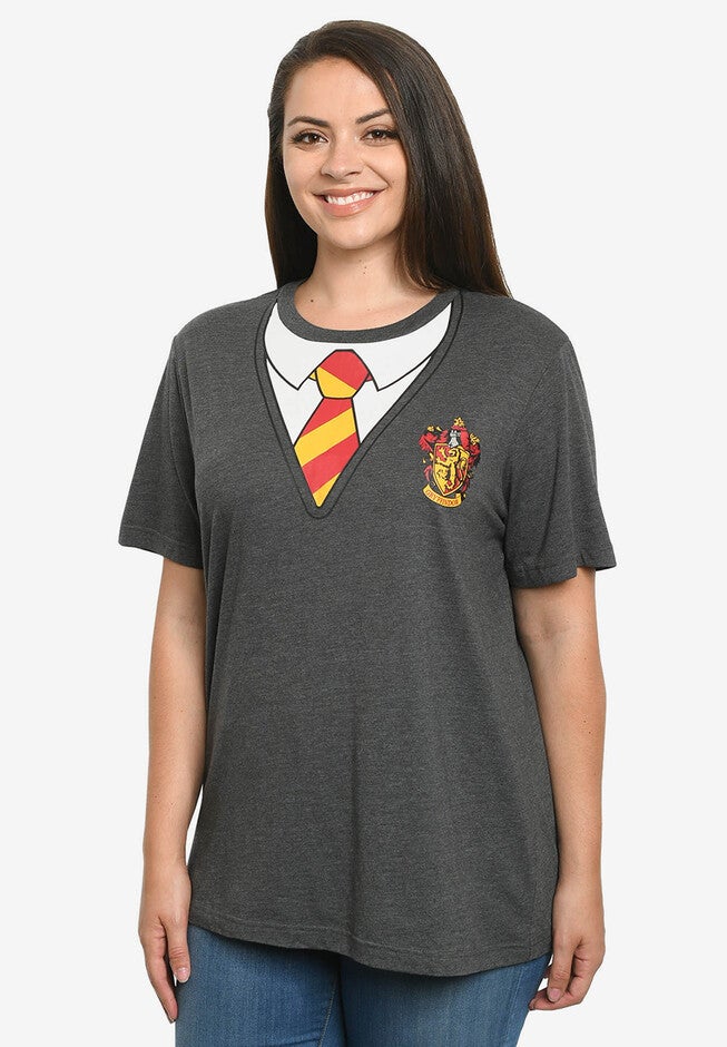 Women's Harry Potter T-Shirt Costume Tee Hogwarts Gryffindor, GRAY, hi-res image number 0