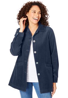 Pleat-Back Corduroy Jacket