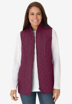 Zip-Front Quilted Vest