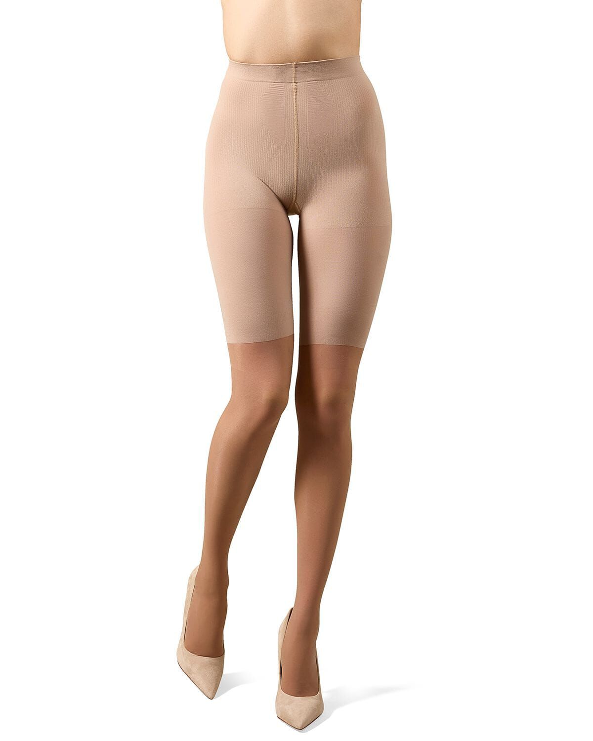 Half & Half Support Leg Tights, NUDE, alternate image number 5