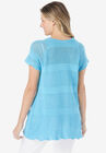 Tie-Neck Pointelle Cardigan Sweater, , on-hover image number null