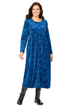21-Button Velour Dress