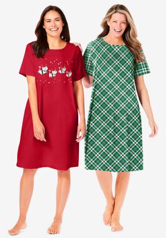 2-Pack Short-Sleeve Sleepshirt