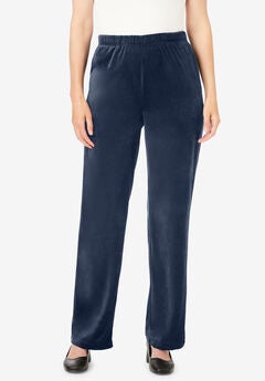 Wide-Leg Velour Pant
