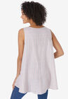 Button-Front Linen Tank, , on-hover image number null