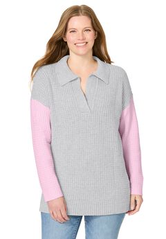 Waffle Polo Sweater