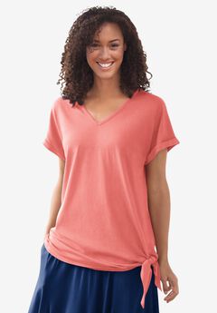 SIDE TIE KNIT TEE