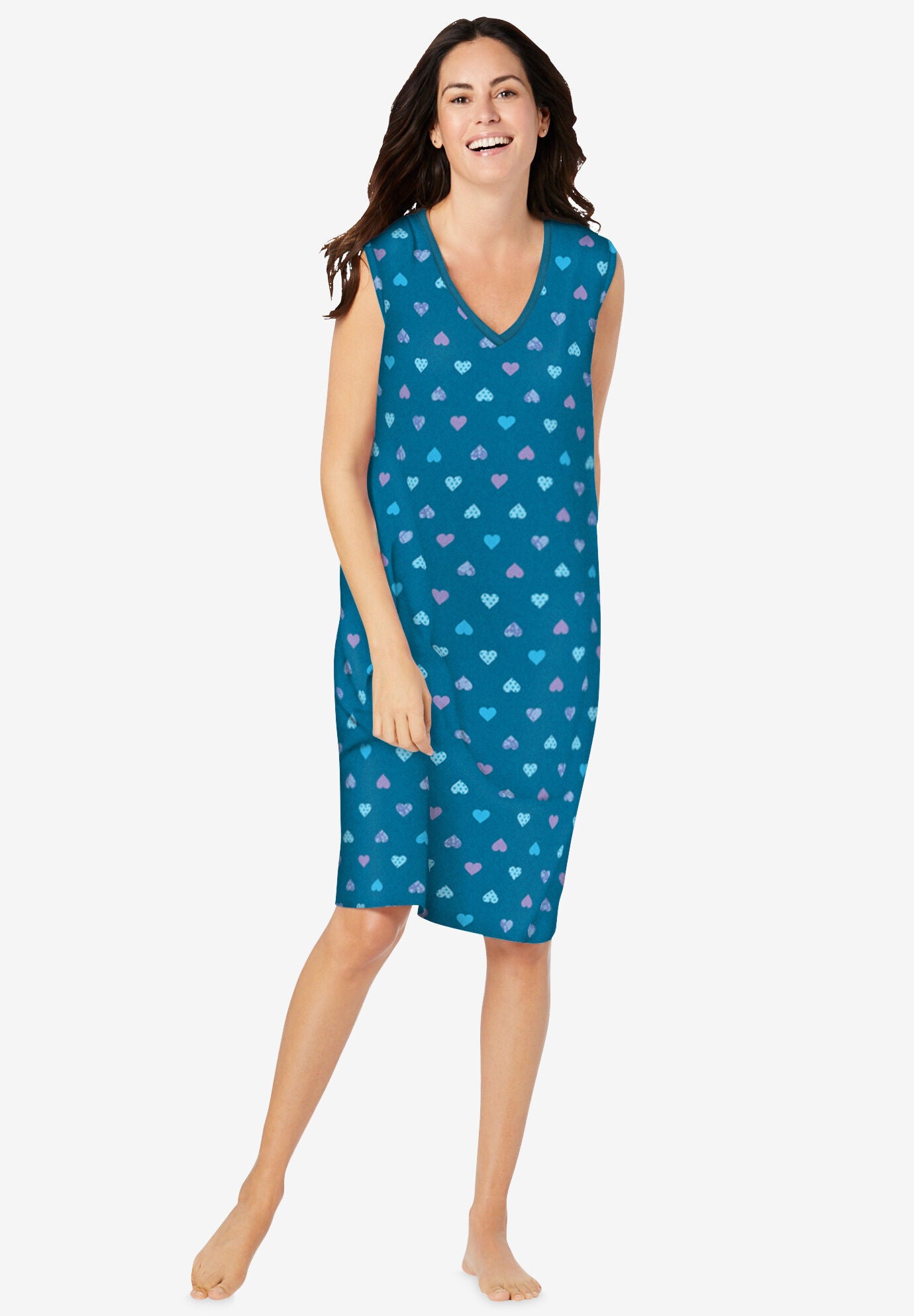 Terry Towel Wrap with Velcro Closure Evening Blue Woman Within