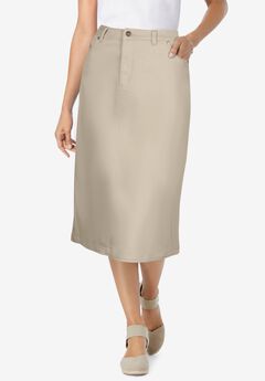 Stretch Denim Five-Pocket Jeans Skirt