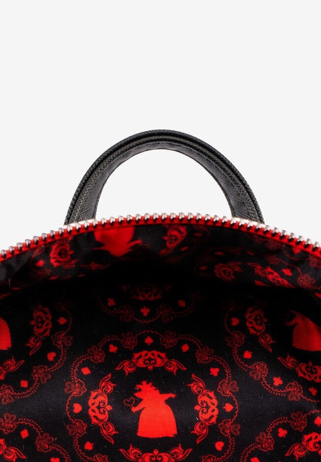 Loungefly X Disney Queen Of Hearts Mini Backpack Handbag Alice In Wonderland, , alternate image number 3