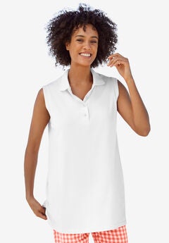 Sleeveless Polo Tunic
