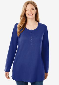 Perfect Long-Sleeve Henley Tee