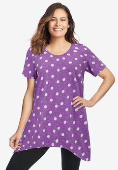 Textured Pointed Hem Tunic