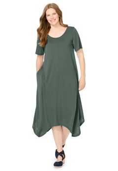 Drape Hem Dress