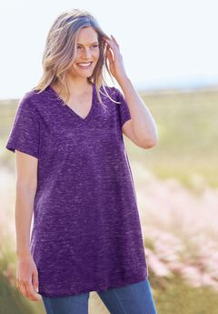 Marled V-Neck Tunic